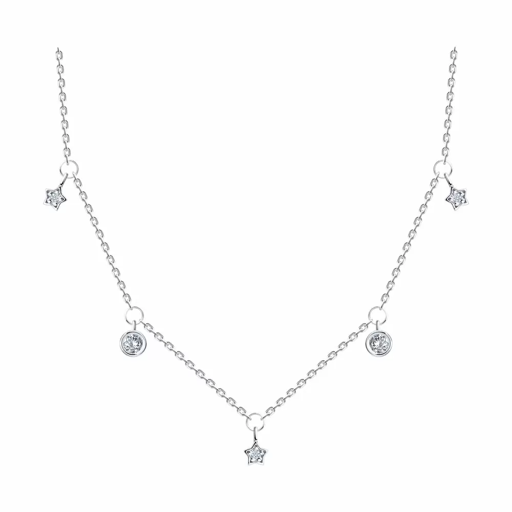 Колье 94071206 серебро Гирлянда
