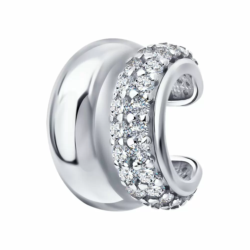 Серьги кафф 94170465 серебро_0