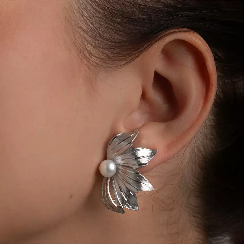 Серьги SOR1795.RH серебро Цветок