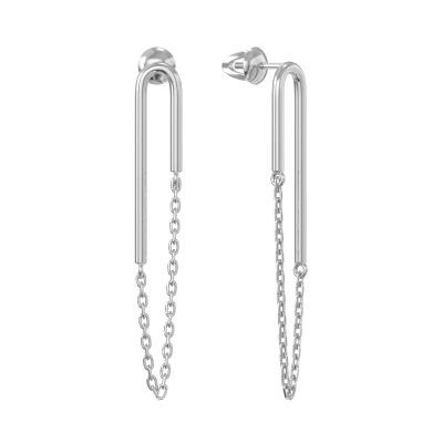 Серьги подвесные 1043782-00000 серебро