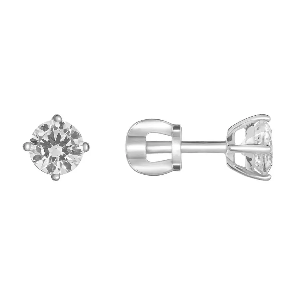Серьги пусеты 4КР0004В серебро