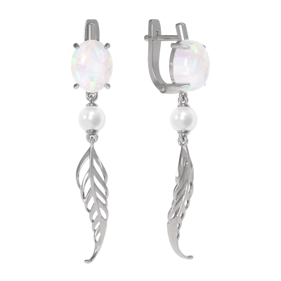 Серьги подвесные 1035312-01250-O2S серебро