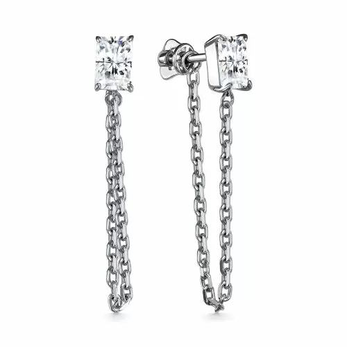 Серьги пусеты 02-3746.00КЦ-00 серебро Цепь