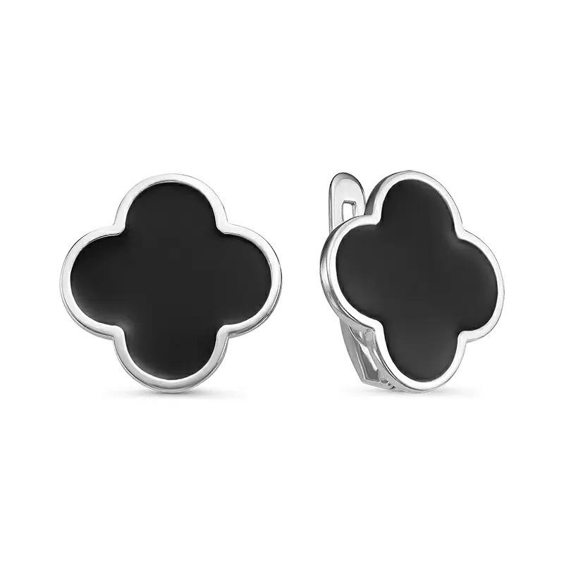 Серьги с920456 серебро Ван Клиф