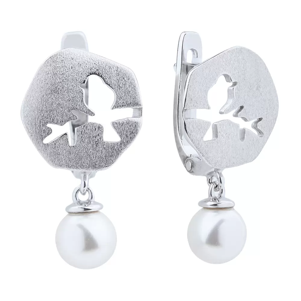 Серьги подвесные 1050932-01250-2S серебро