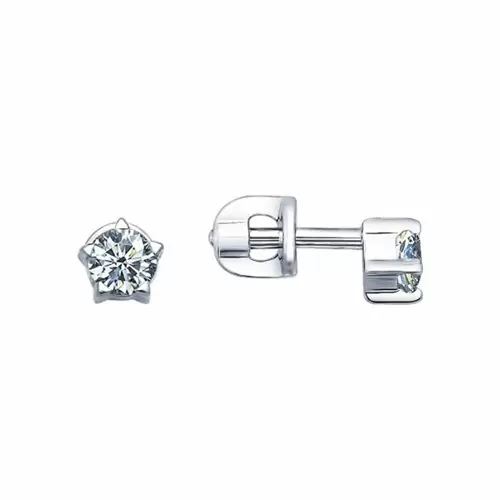 Серьги пусеты 94021687 серебро