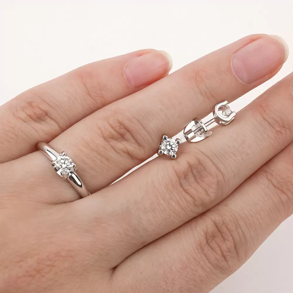 Серьги пусеты 804-02101 серебро