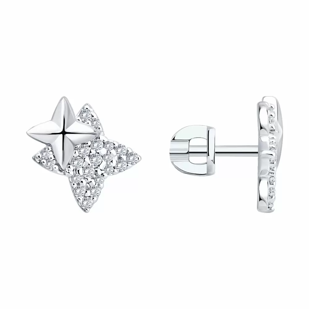 Серьги пусеты 94027313 серебро