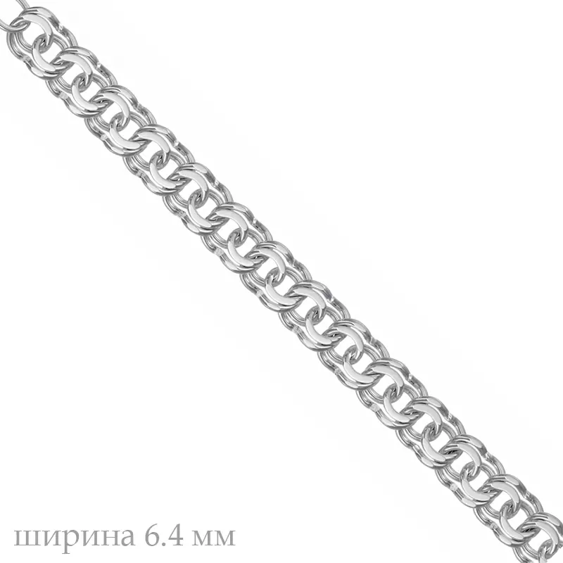 Браслет классический НБ22-056Ю-3 d1.00 серебро Полновесный_1