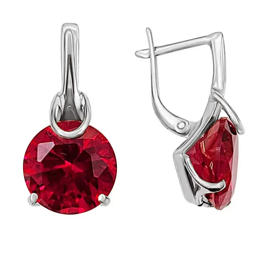 Серьги один камень 3250 гр серебро_0