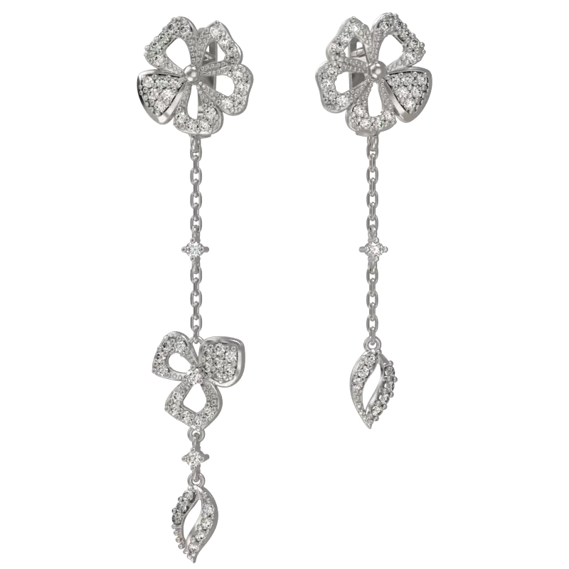 Серьги подвесные 1033902-01110 серебро
