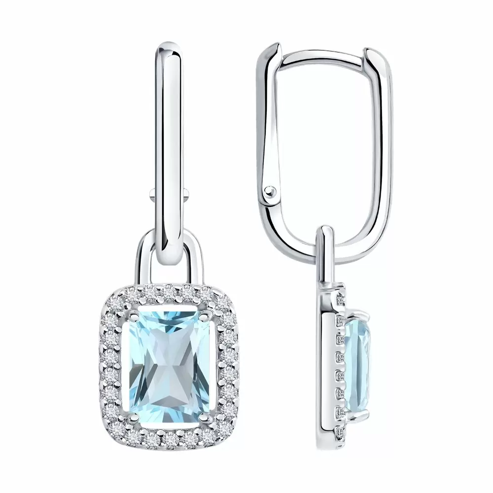 Серьги подвесные 92023243 серебро