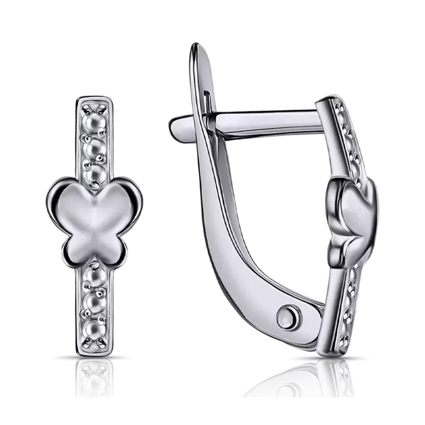 Серьги С600-1249 серебро Сердце_0