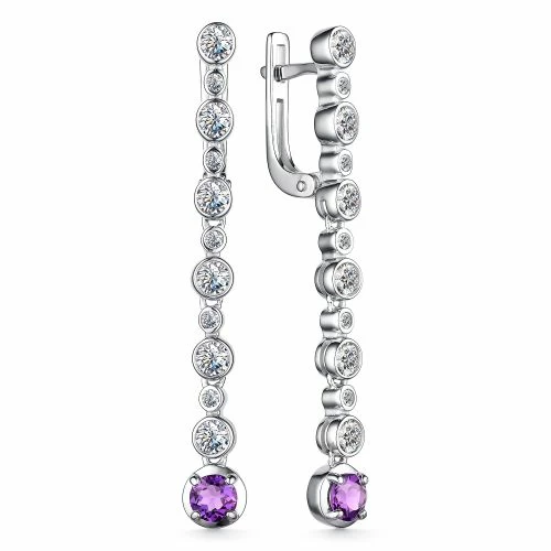 Серьги подвесные 02-3498.00АМ-00 серебро_0
