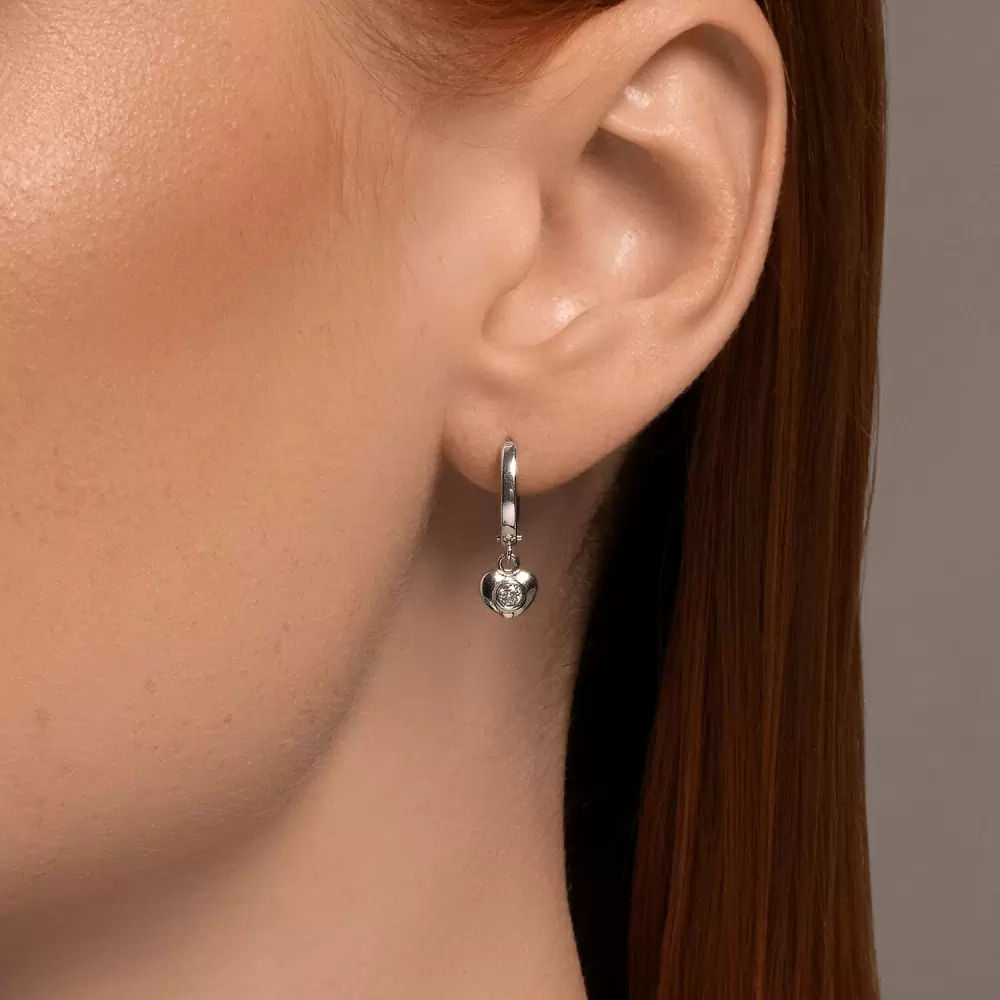 Серьги конго 94026627 серебро Сердце_1