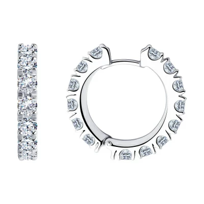 Серьги конго 94025705 серебро