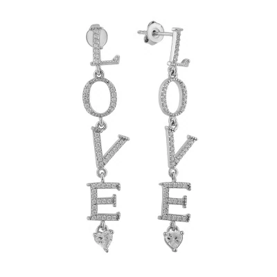 Серьги подвесные И2-1252-23-01 серебро LOVE