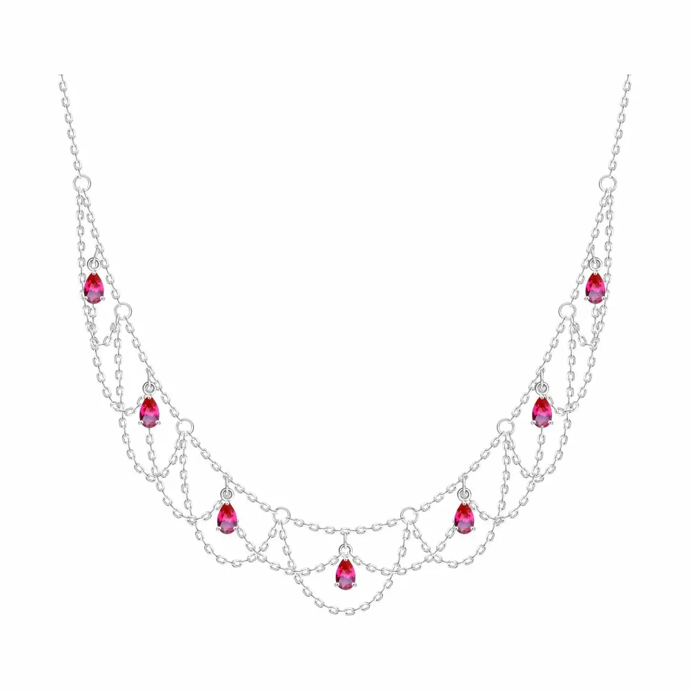 Колье 84070004 серебро