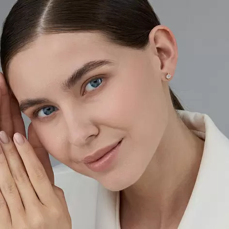 Серьги пусеты 26293-100 золото_2