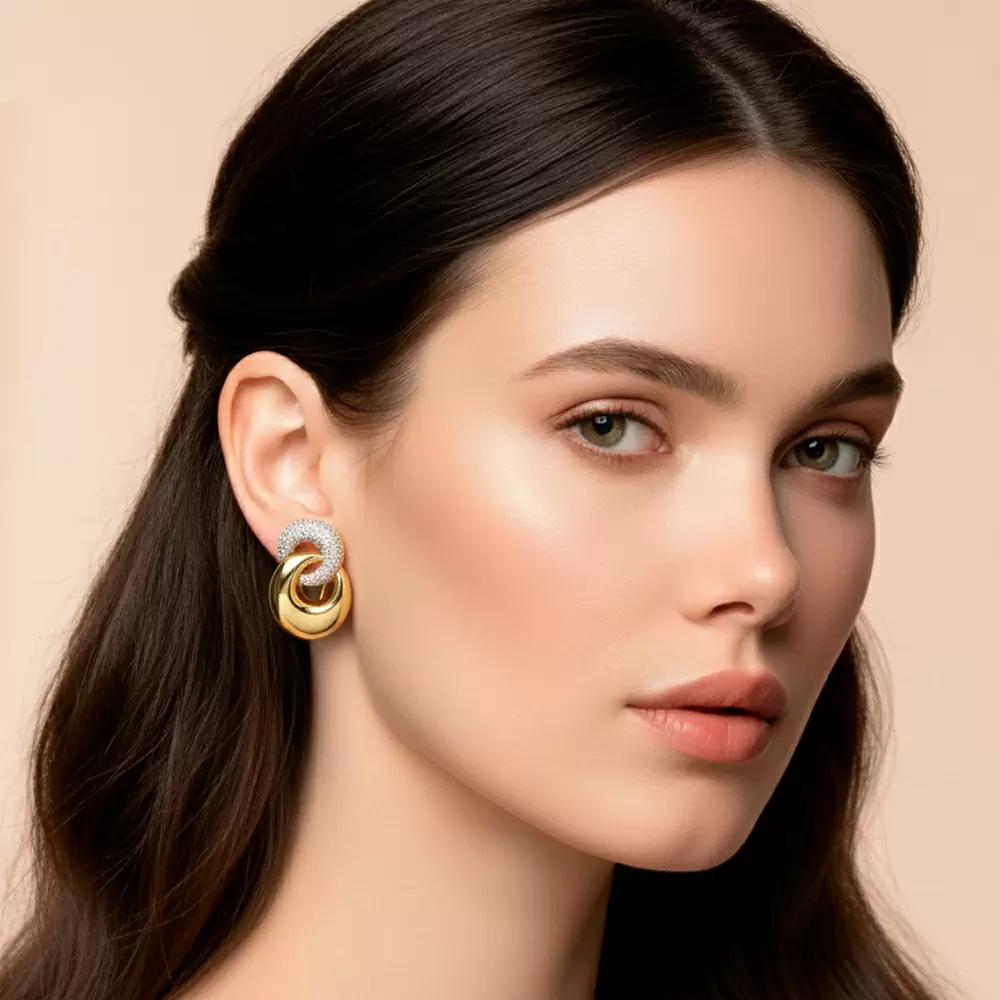 Серьги AG210015E-001G бижутерный сплав
