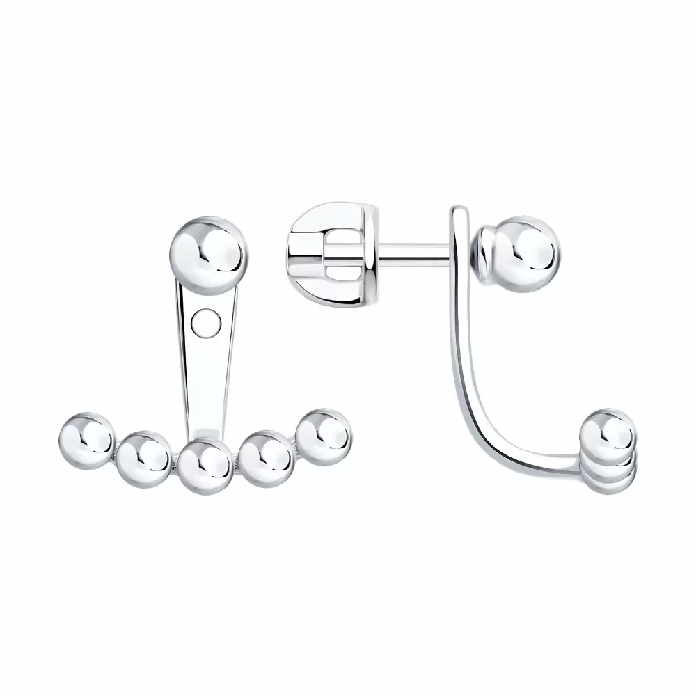 Серьги джекеты 94027208 серебро_0