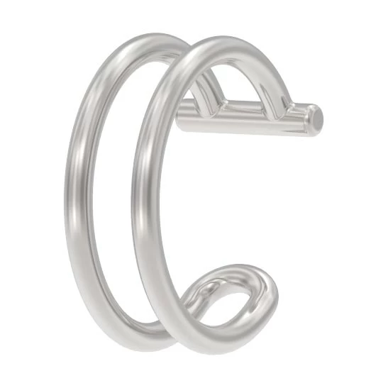 Серьги кафф 1044582-00000 серебро