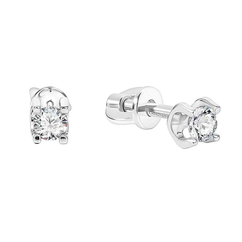 Серьги пусеты 804-02101 серебро