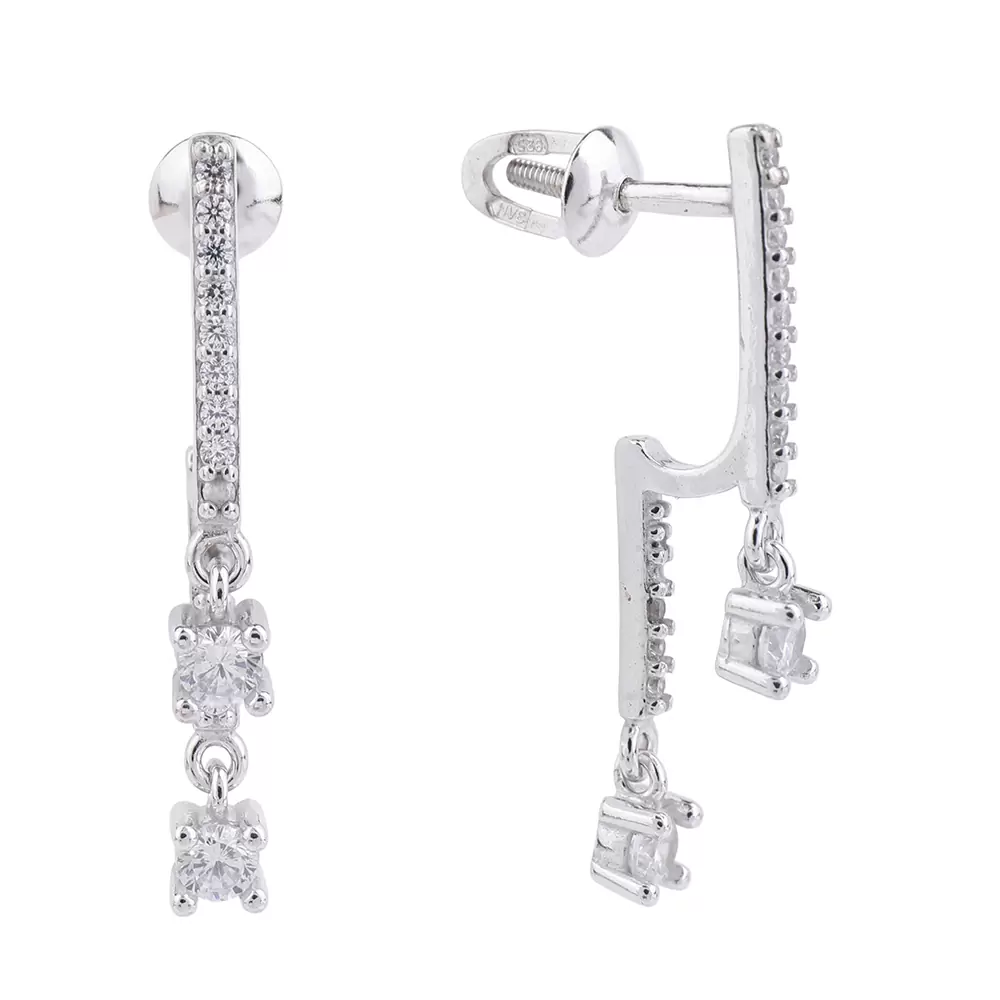 Серьги подвесные 1048402-01110 серебро