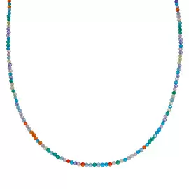 Бусы нить К-ФТм-150-2-с-38 серебро_1