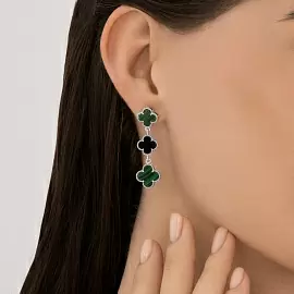 Серьги подвесные 83020446 серебро Ван Клиф_1