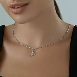Подвеска буква 94031365 серебро Буква В_1