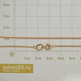 Цепь 8040201П-55 золото Пустотелый_1