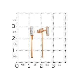 Серьги подвесные 4936-151-01-00 золото Геометрия_1