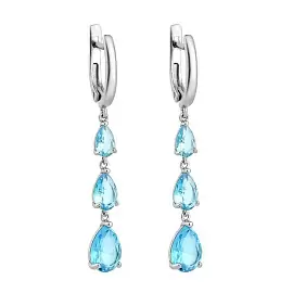 Серьги подвесные 00583 серебро_0