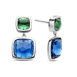 Серьги подвесные 7908DB серебро_0