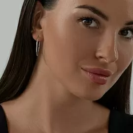 Серьги конго 94140002 серебро_1