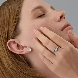 Серьги пусеты 02-4621.000Б-00 серебро веточка_2