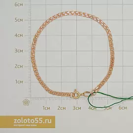 Браслет классический БГРП240СА2-А51            золото Полновесный_3