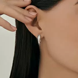 Серьги 94027115 серебро Булгари Змея_1