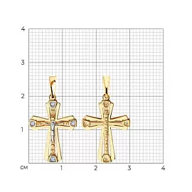 Крест христианский 51-131-00434-1 золото_1