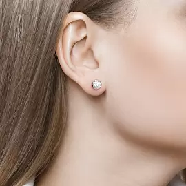 Серьги пусеты 94022230 серебро_1