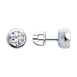 Серьги пусеты 94022230 серебро_0