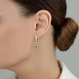 Серьги подвесные 21009 золото Шар_1