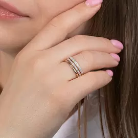 Кольцо дорожка К13218350 золото_1