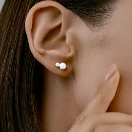 Серьги каффы 94025046 серебро_1