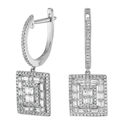 Серьги подвесные E101-E46976W золото