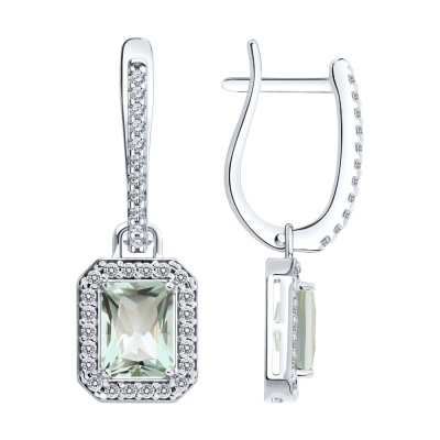 Серьги подвесные 92023139 серебро