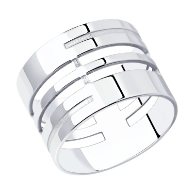 Кольцо 94013616 серебро