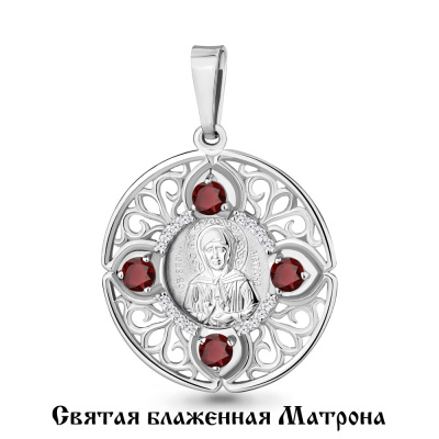 Подвеска религиозная христианская ладанка 2525303А.5 серебро Святая Матрона 