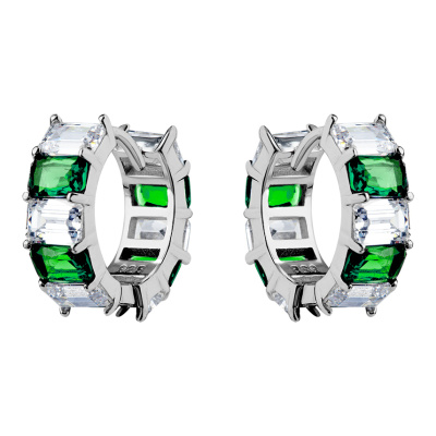 Серьги конго B20559-E-gr серебро